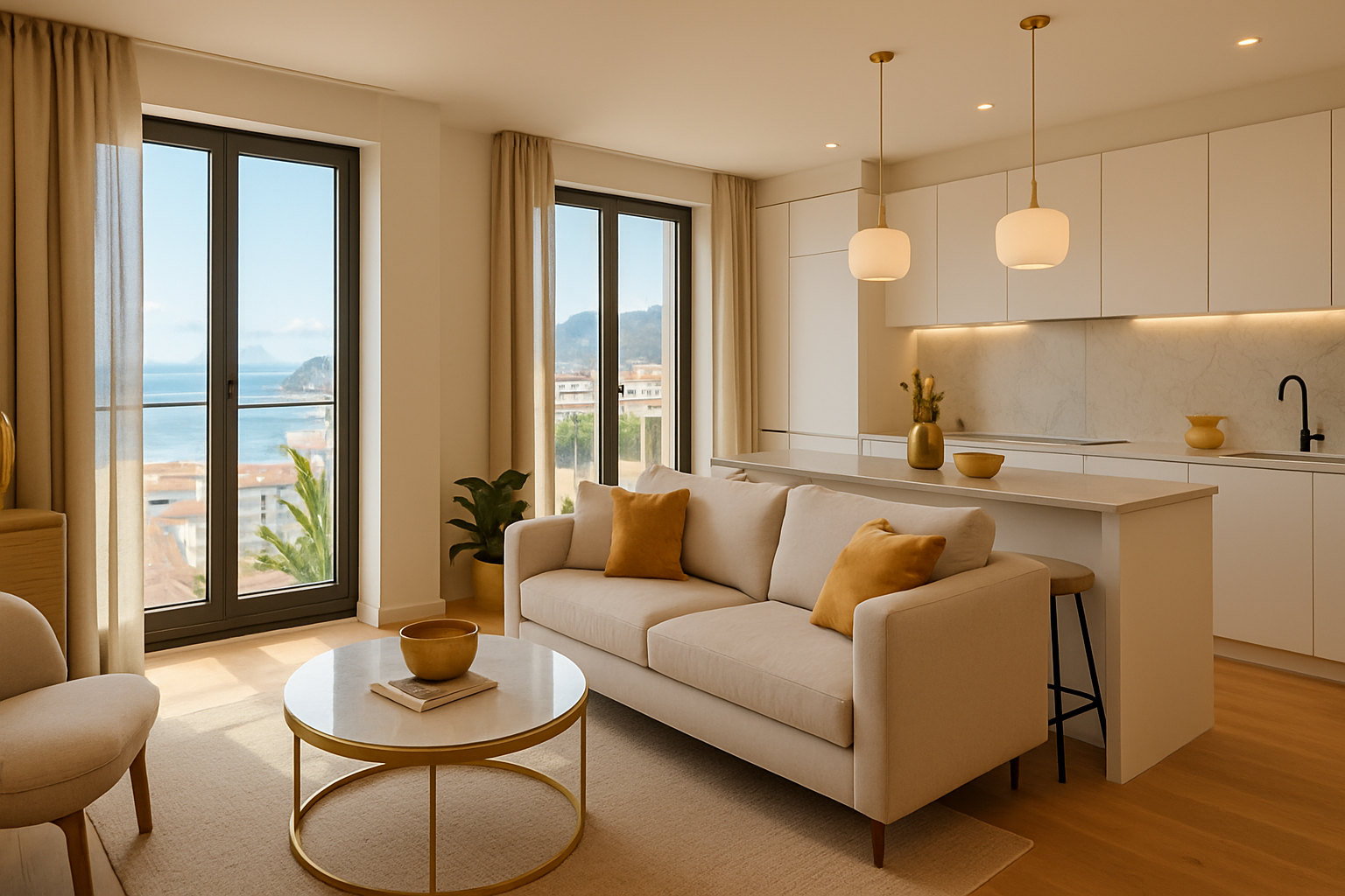 Modern tadilat edilmis daire ic mekani