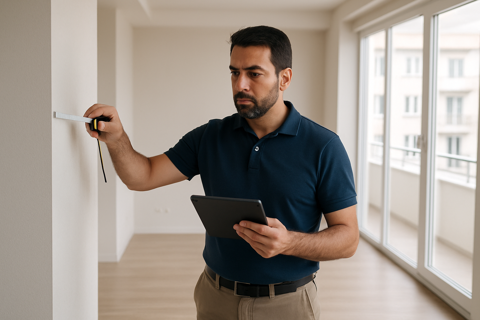 Daire kesfinde calisanlar